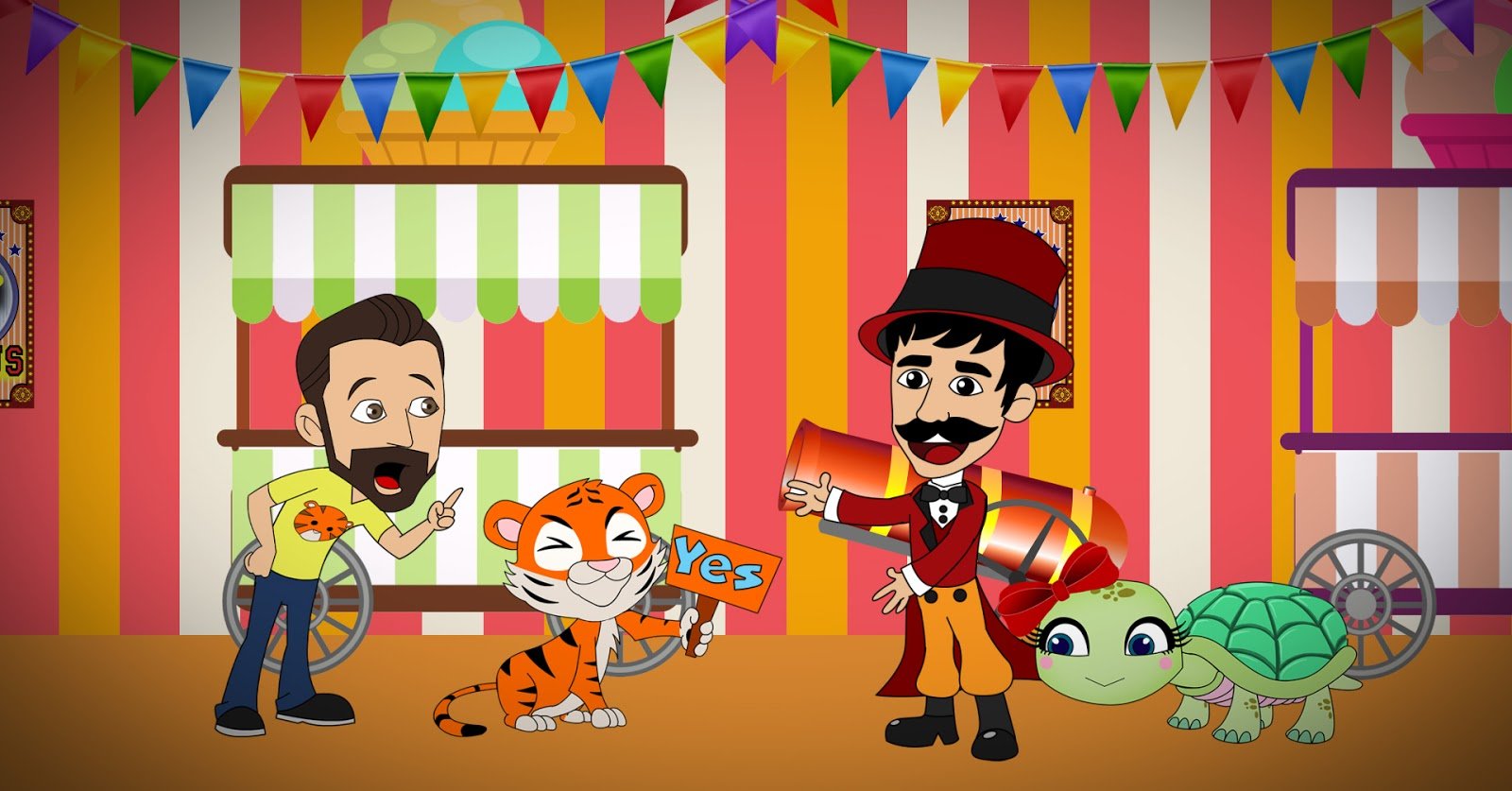 circus-themed episode | Tiger and Tim